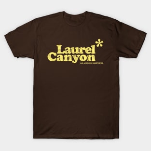 Laurel Canyon Jasmine Flower 1970's - sunshine yellow print T-Shirt